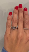 caption:Shown in platinum with 1.5ct oval diamond