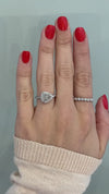 caption:Shown with 1.2ct rustic pear diamond in platinum