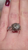 caption:Shown with 7ct rustic diamond in platinum