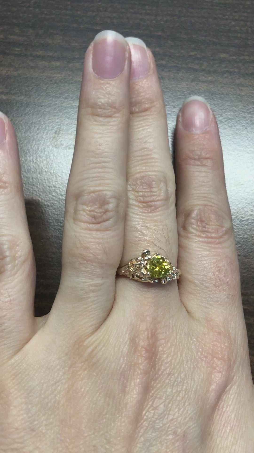 caption:Shown with yellow sapphire in rose gold