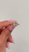 caption:Shown with oval moissanite in 14k yellow gold
