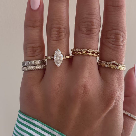 caption:Shown with 1.50ct marquise diamond in 14k yellow gold
