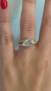 caption:Shown with 1.5ct pear diamond in 14k yellow gold 