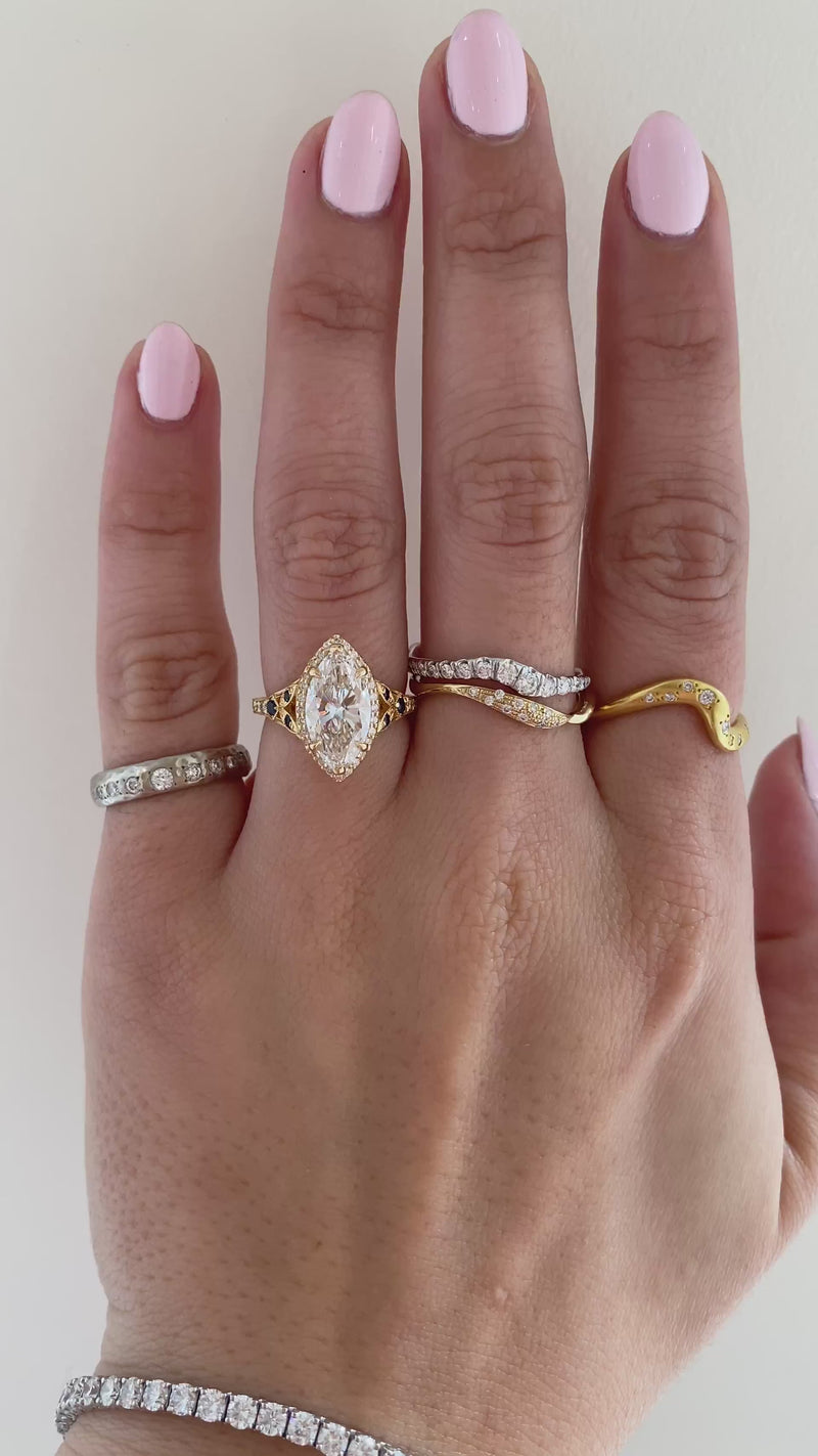 caption:Shown with 2ct marquise diamond in 18k yellow gold