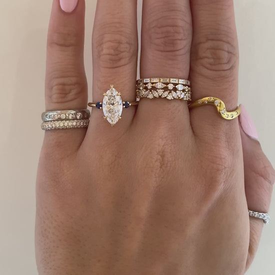 caption:Shown with 2ct marquise diamond in 14k yellow gold