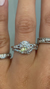 caption:Paired with Siduri engagement ring in platinum