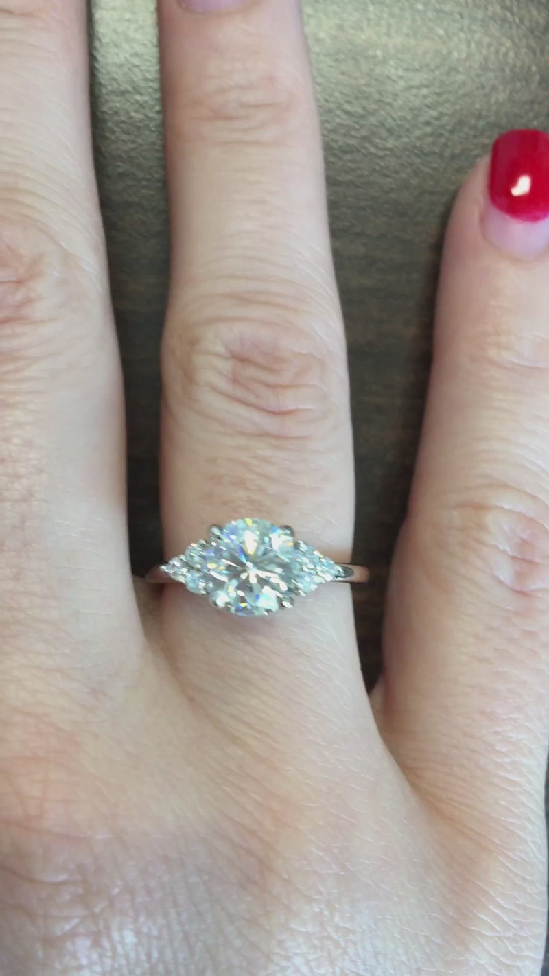 caption:Shown with round diamond in 14k white gold