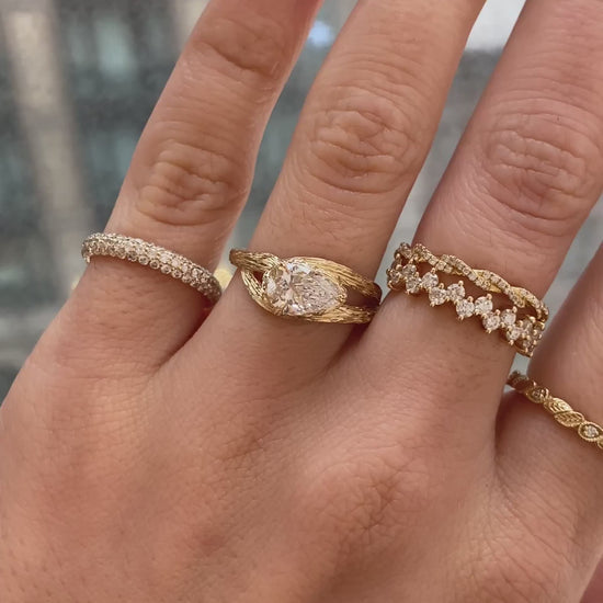 caption:Shown with 1ct pear in 14k yellow gold