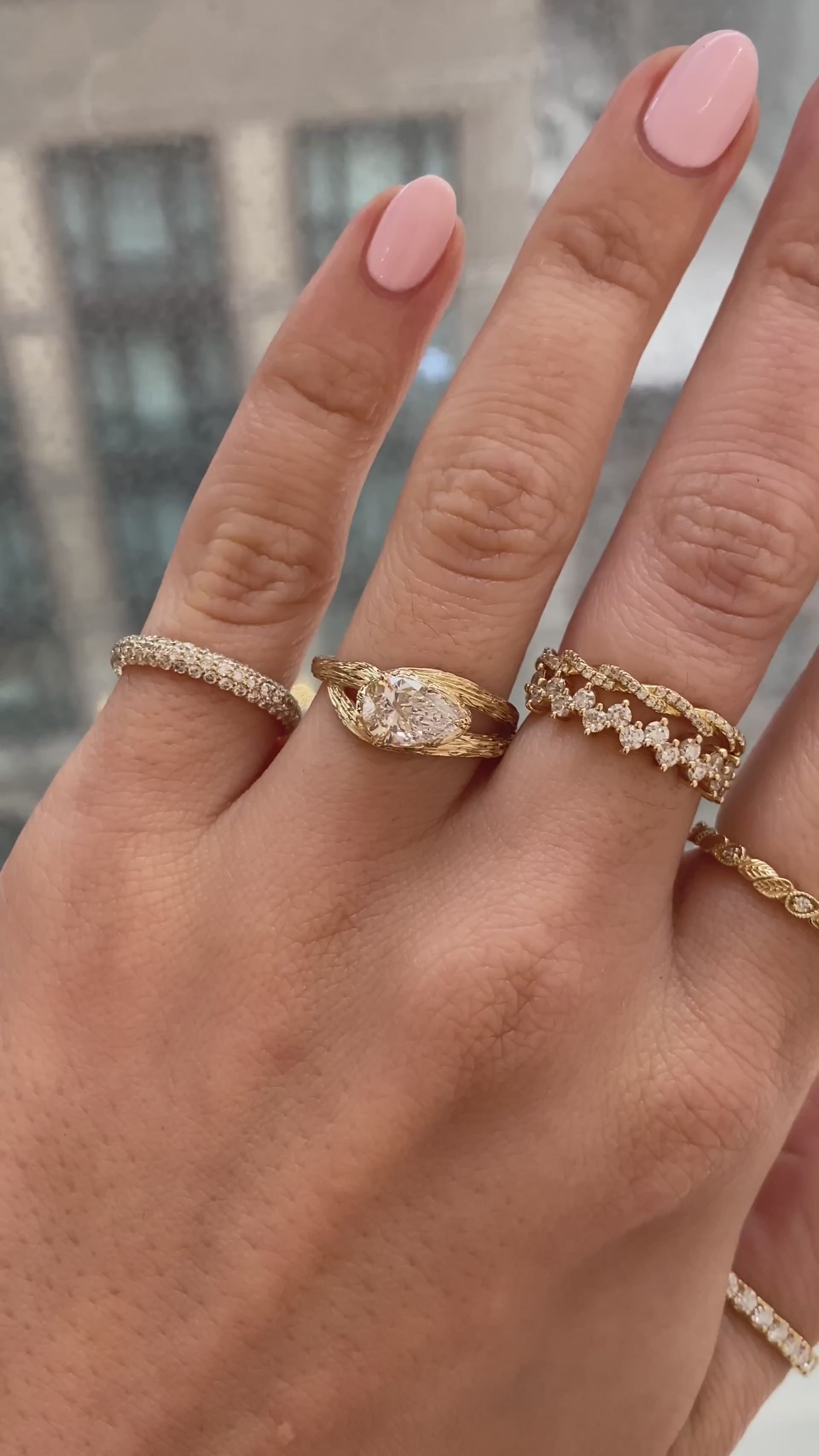 caption:Shown with 1ct pear in 14k yellow gold
