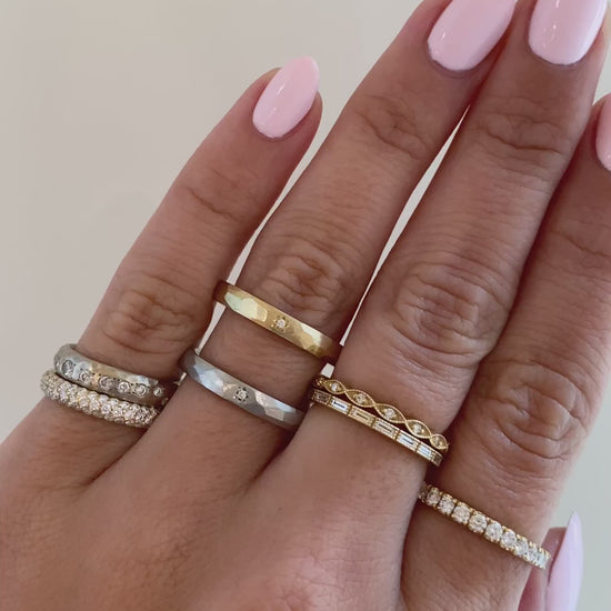 caption:Shown in 14k yellow gold & platinum