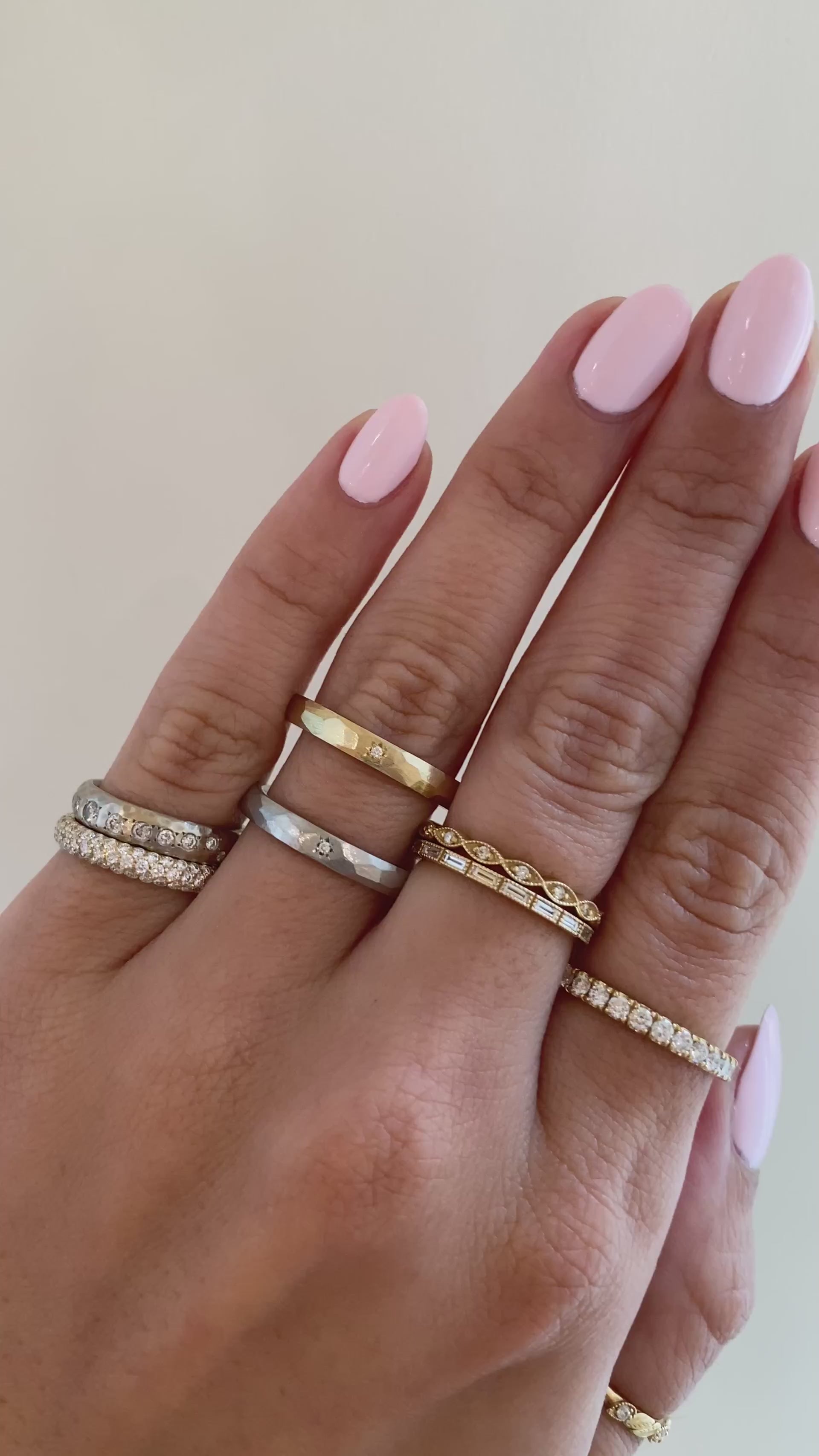 caption:Shown in 14k yellow gold & platinum