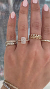 caption:Shown with 2ct radiant cut diamond in 14k rose gold 