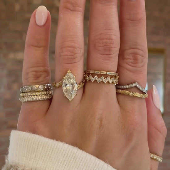 caption:Shown with 3.5ct marquise in 14k yellow gold