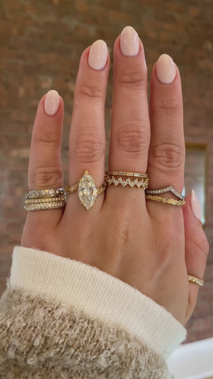 caption:Shown with 3.5ct marquise in 14k yellow gold