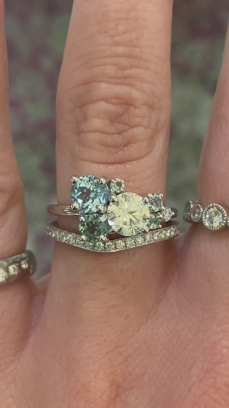 caption:Stacked with Sweta ring in platinum