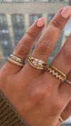 caption:Shown with 1ct pear in 14k yellow gold