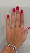 caption:Shown with 2ct oval diamond in 14k rose gold
