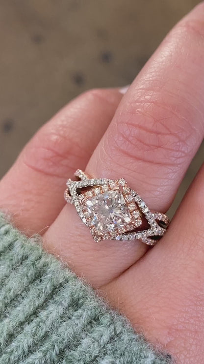 caption:Shown with princess cut diamond