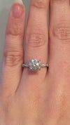 caption:Customized with 1.5ct round moissanite in platinum