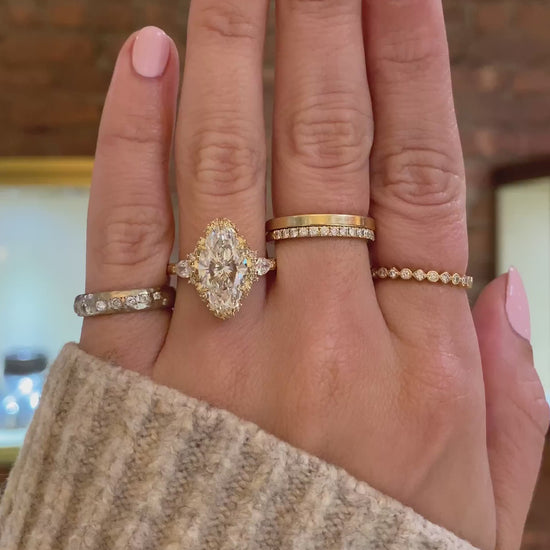 caption:Shown with 3.5ct marquise in 14k yellow gold 