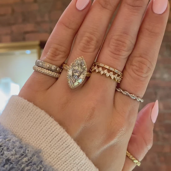 caption:Shown with 5ct marquise in 14k yellow gold