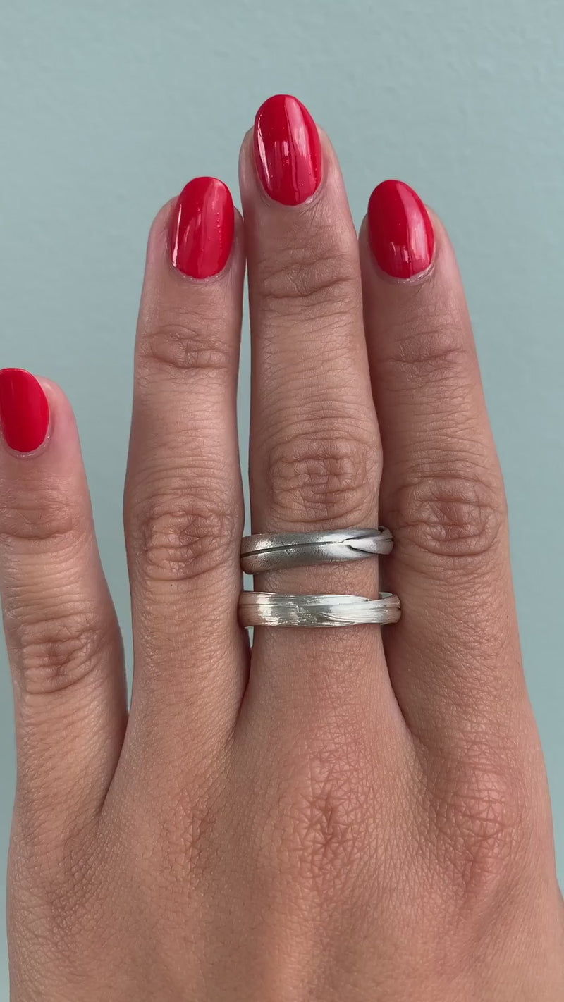 caption:Shown in silver (top) & 14k white gold (bottom)
