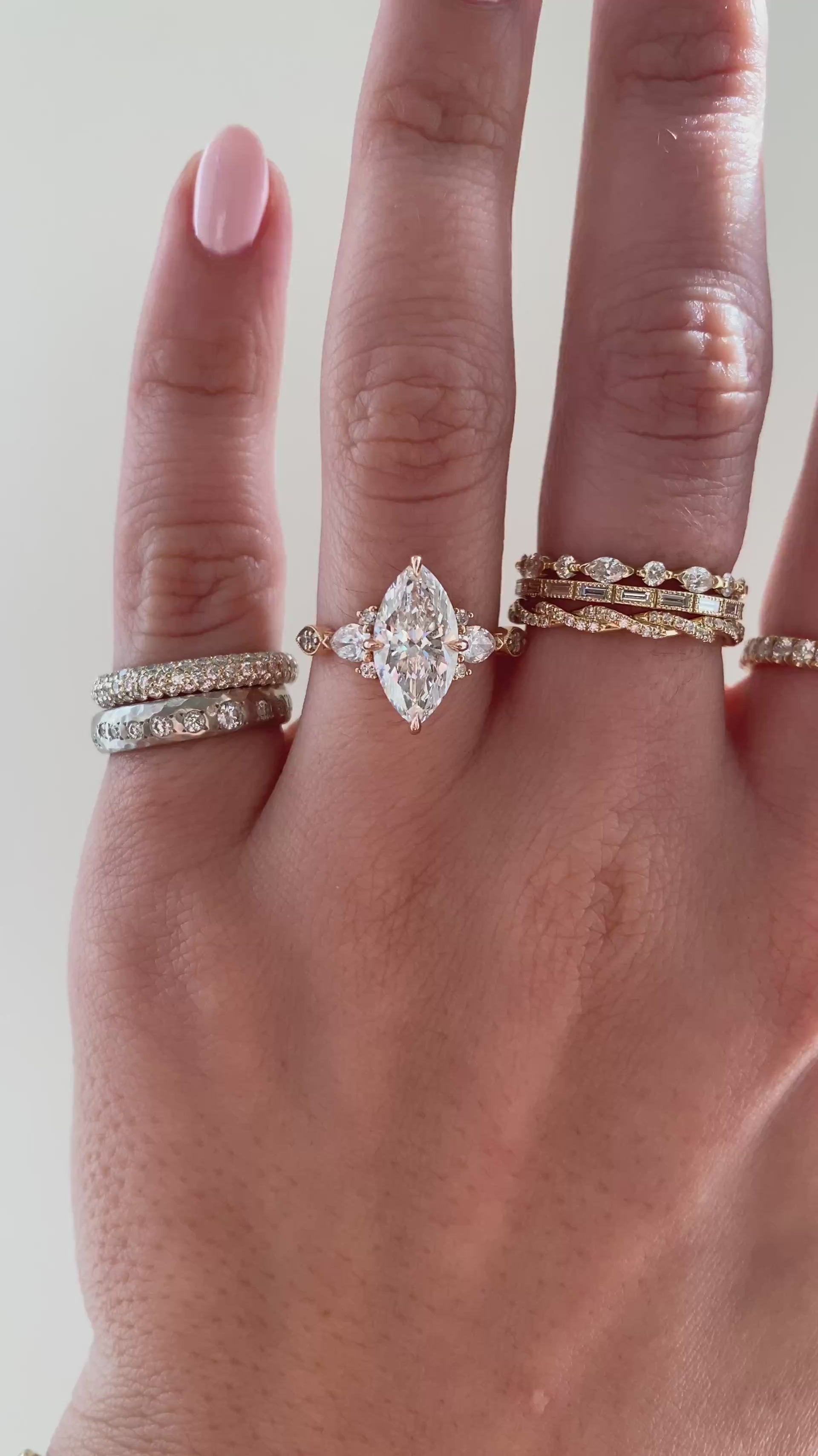 caption:Shown with 2ct marquise in 18k rose gold