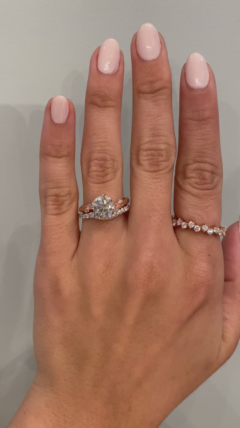 caption:Stacked with Anani engagement ring