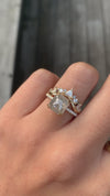 caption:Paired with Tempest wedding band in 14k yellow gold