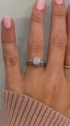 caption:Shown with 1.25ct round diamond & Autumn wedding band in platinum