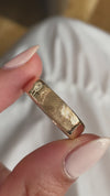caption:Shown in 14k yellow gold, 6mm width, polished finish