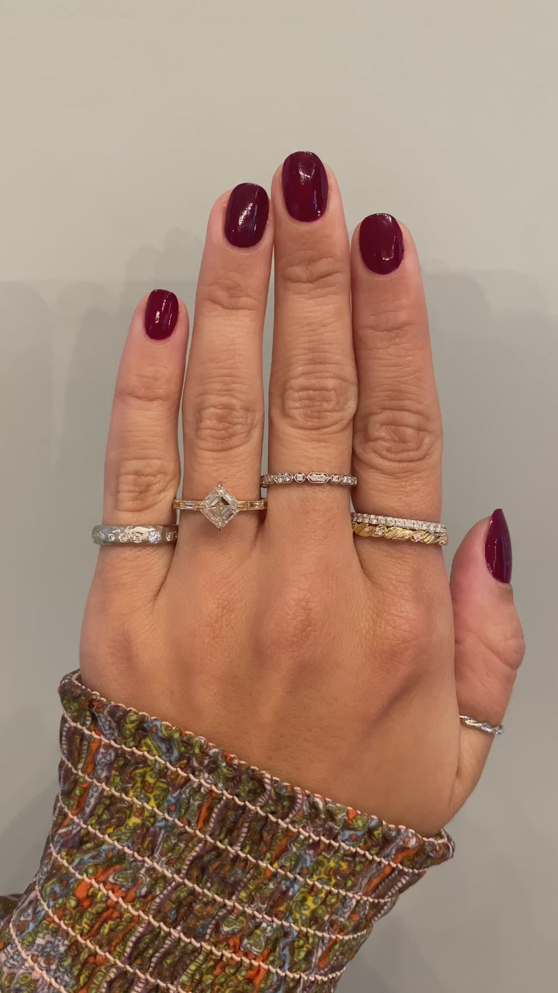 caption:Shown with 1.75ct asscher cut diamond in yellow gold