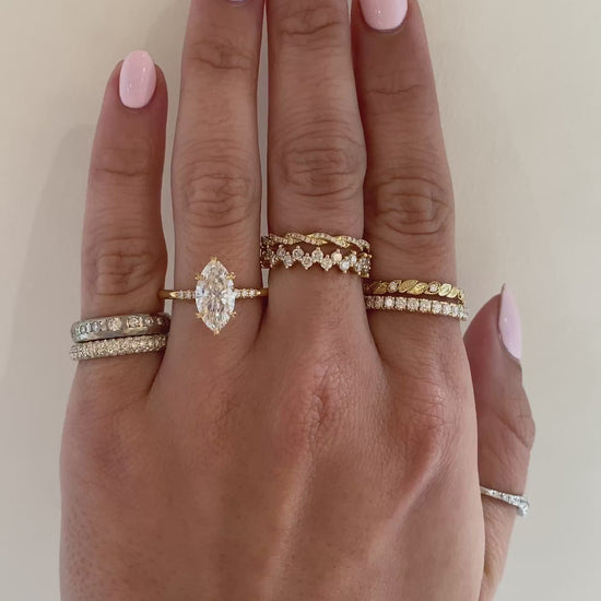 caption:Shown with 2ct marquise diamond in 18k yellow gold