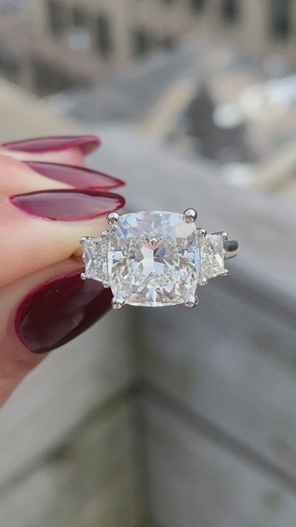 caption:Shown with 4ct center diamond in platinum