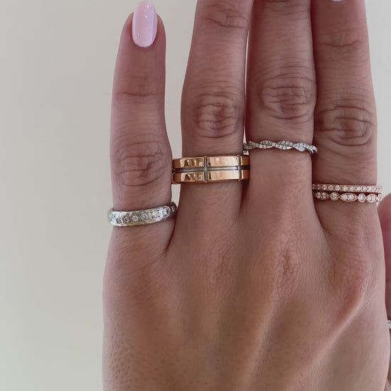 caption:
Shown in 7mm width in 14k rose gold and platinum, polished finish