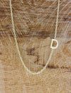caption:Shown in 14k yellow gold with letter "D"