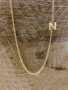 caption:Shown in 14k yellow gold with letter "N"