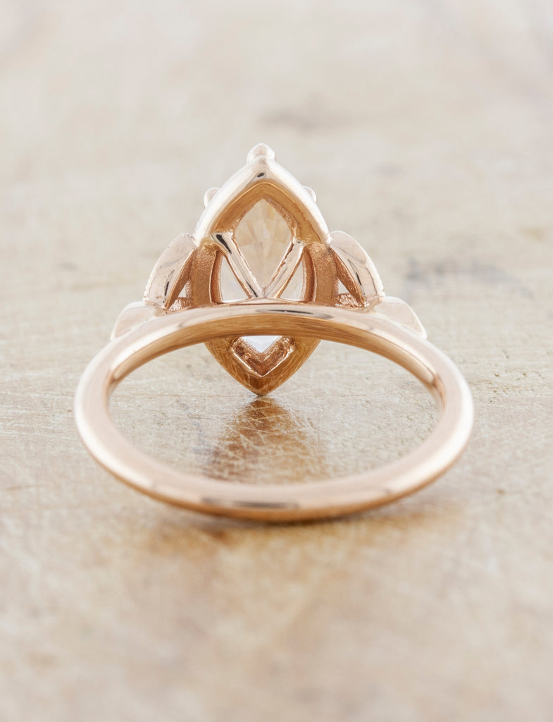 Rachael: Marquise Morganite Rose Gold Engagement Ring | Ken & Dana Design