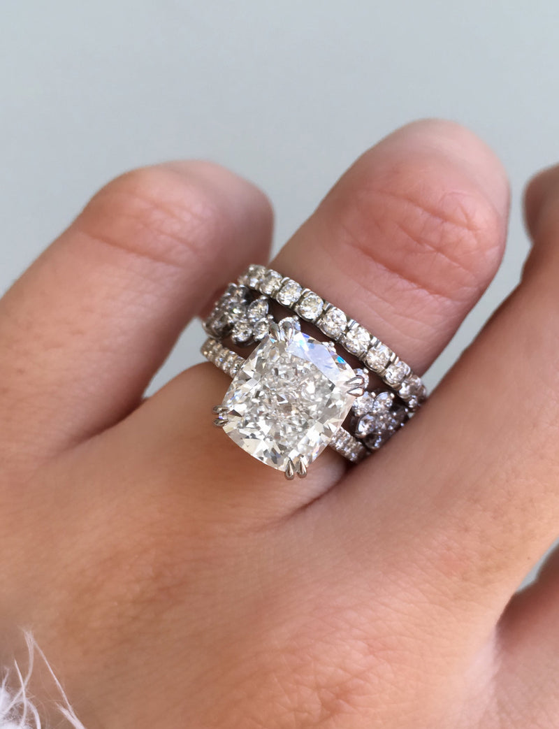 caption:Stacked with Tess & Ava wedding bands