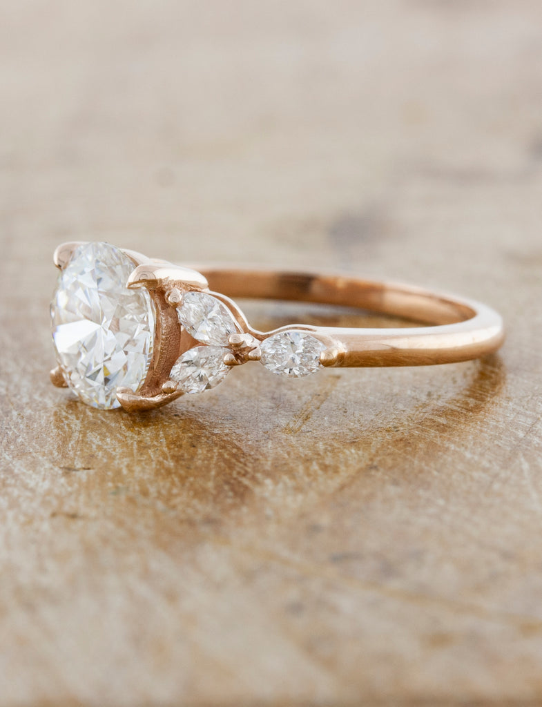 caption:Shown with 1.60ct diamond in 14k rose gold