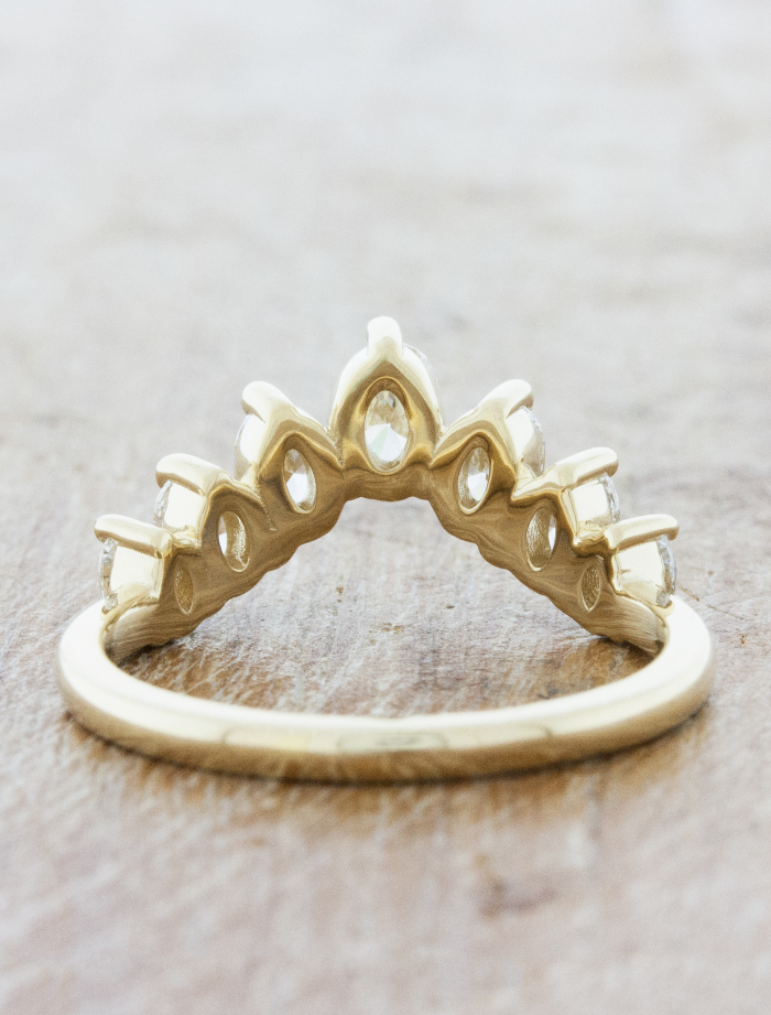 Anastasia: Curved Oval Diamond Wedding Band Ken Dana Design