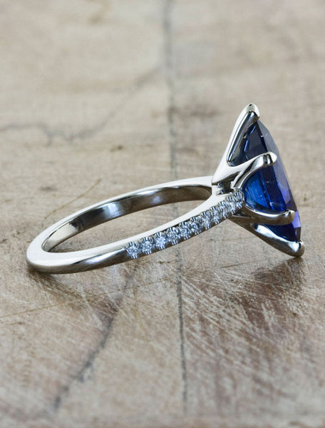 3.45ctw Antique Victorian Sapphire and Diamond Ring – Jewels by Grace