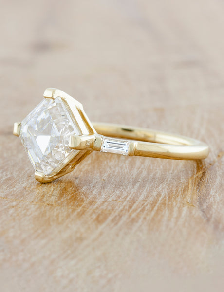 caption:Shown with 3.00ct center diamond in 14k yellow gold option