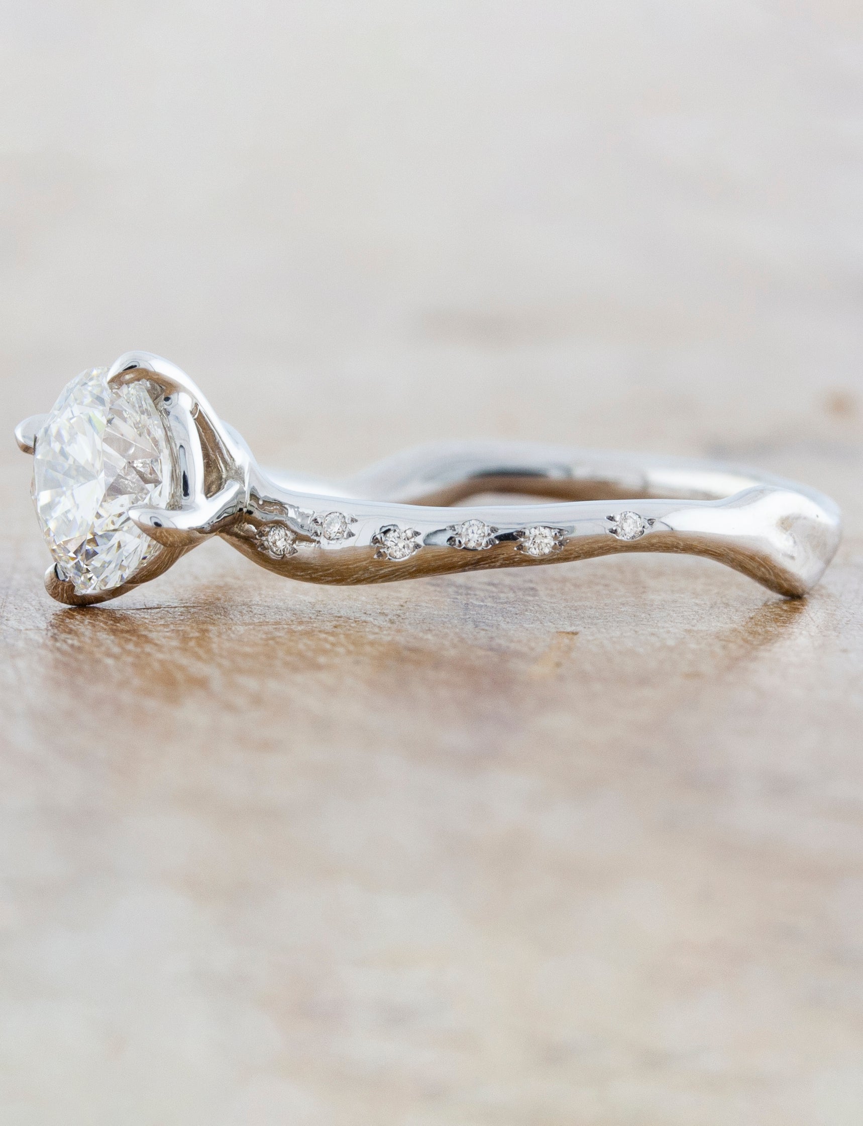 caption:Engagement ring side view