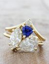 caption:Stacked with Jaylen wedding band in 14k yellow gold