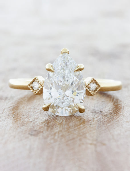 Double Diamond Engagement Ring | Jewelry by Johan - Jewelry by Johan