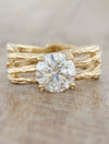 caption:Shown with 2ct round diamond in 14k yellow gold