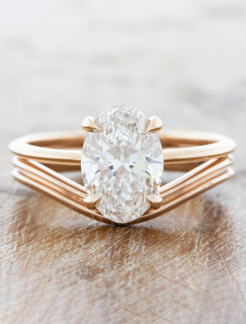 caption:Stacked with Florina engagement ring
