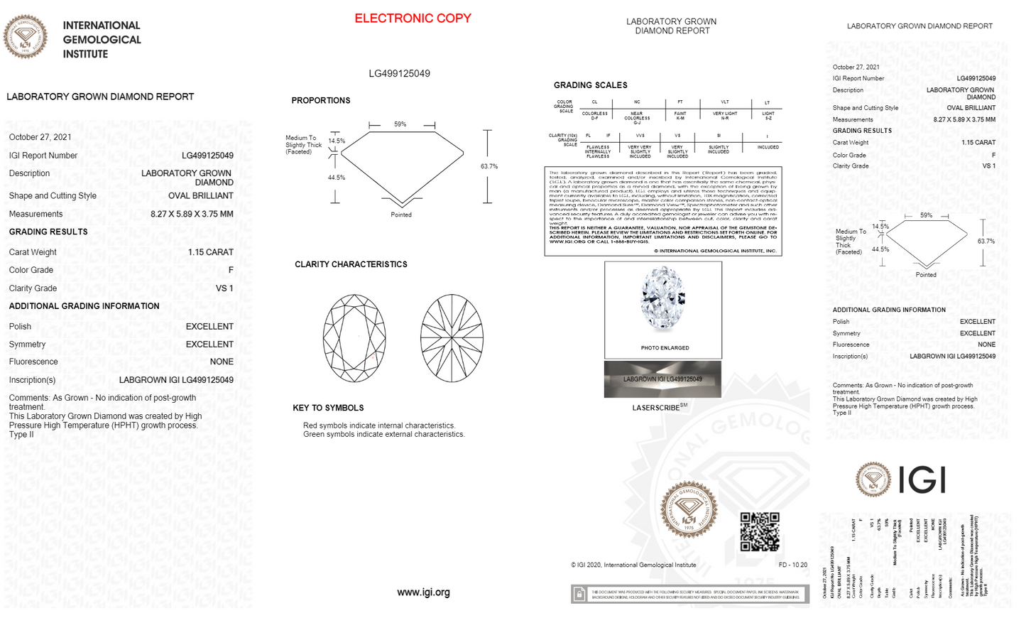 Charleen - 1.15ct Oval Lab Grown Diamond