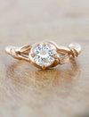 caption:Shown with 0.70ct round diamond in 14k rose gold